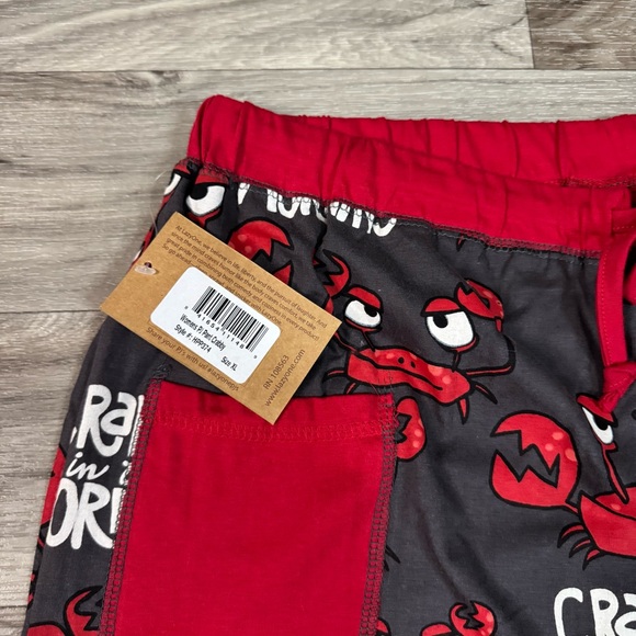 NWT Lazy One Women's 100% Cotton PJ Pant Crabby Size Extra Large - Picture 3 of 6
